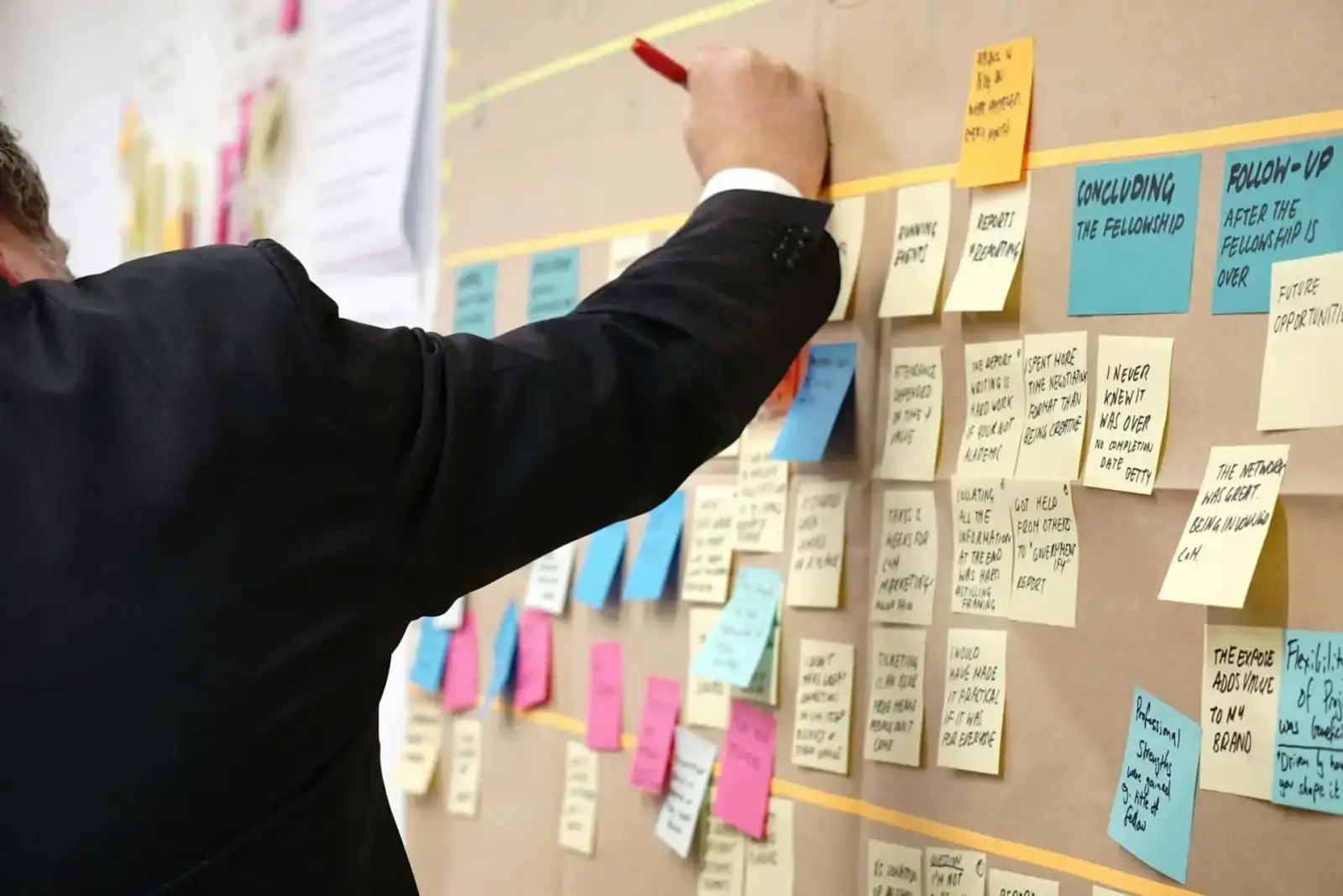 A-man-writing-on-a-board-about-digital-strategy-process