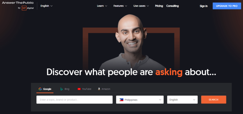 Using Answer the Public for Keyword Research