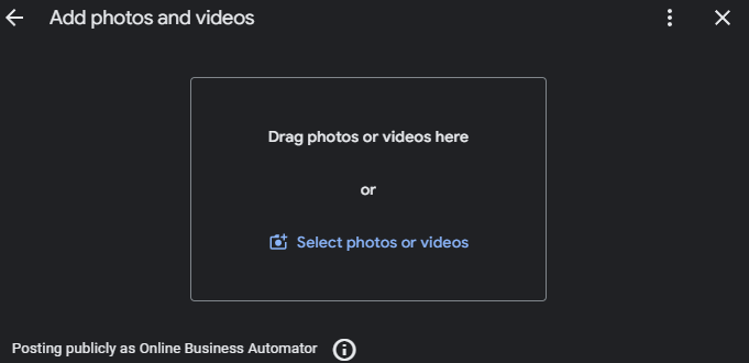 google my business add photos