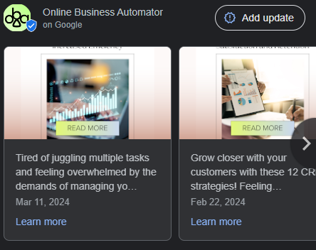 google my business posting updates