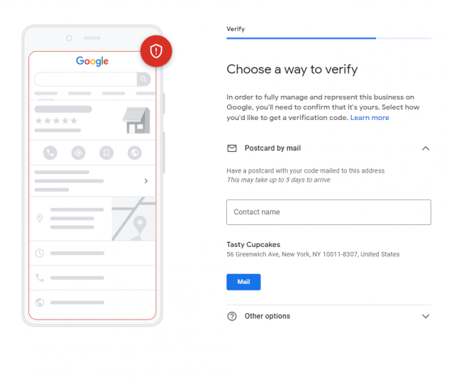 how to verify google my business account