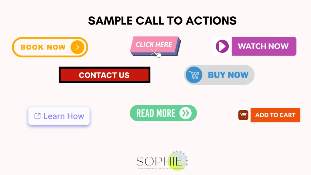 sample call to actions
