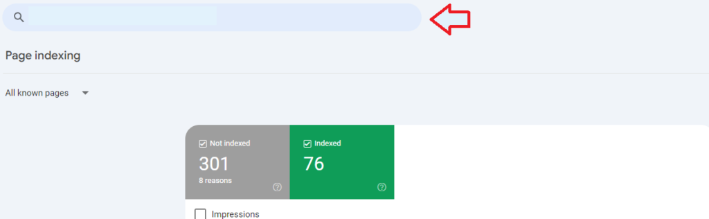 google search console page indexing